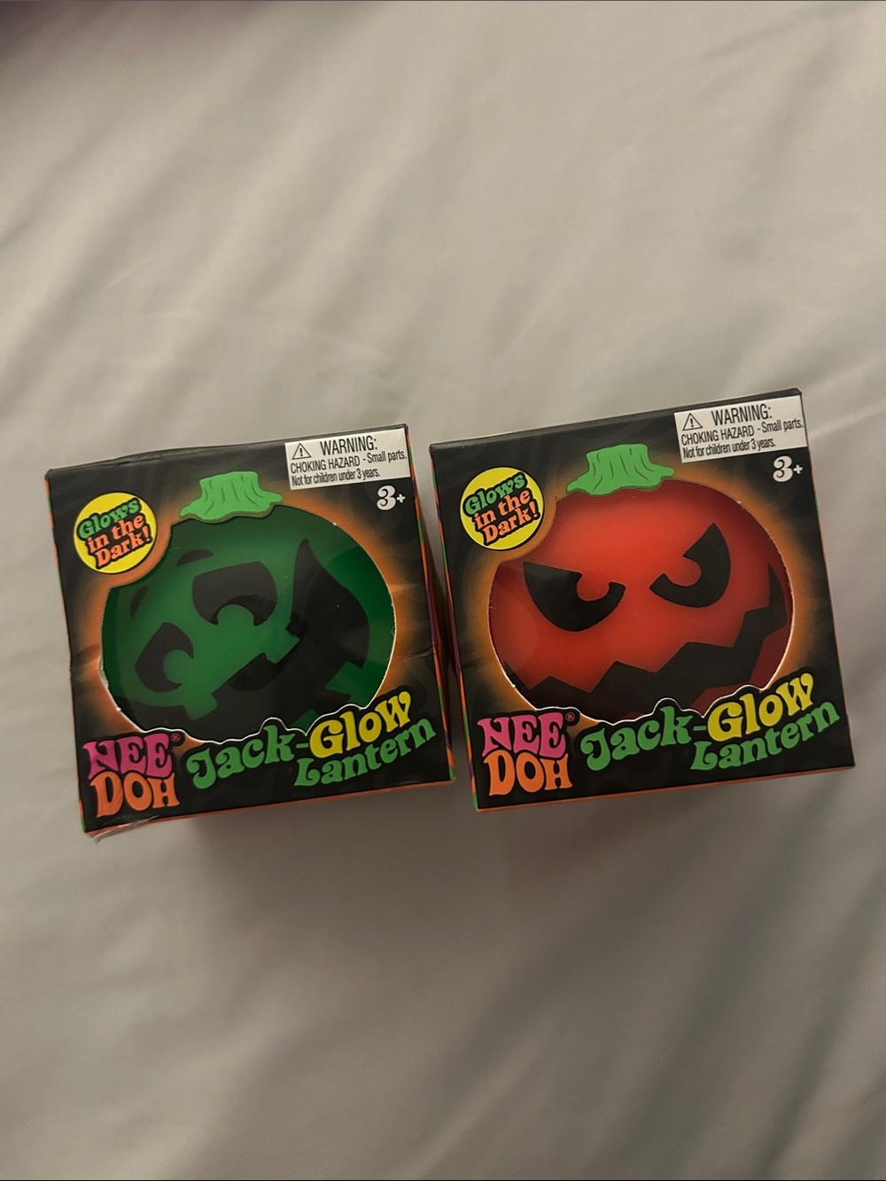 Needoh Jack-Glow Lantern Halloween - Green and orange (includes both)